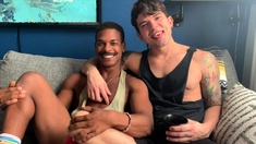 Horny hunks film themselves having a hot fuck session